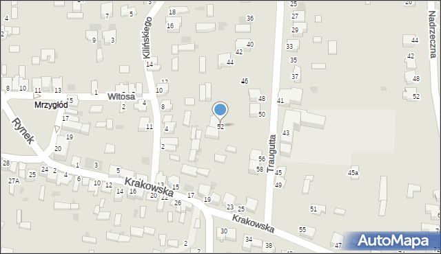 Myszków, Traugutta Romualda, gen., 52, mapa Myszków