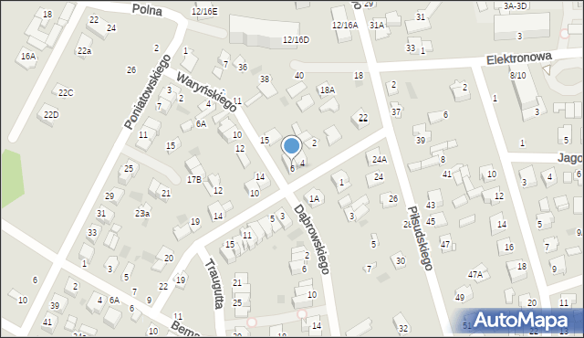 Nasielsk, Traugutta Romualda, gen., 6, mapa Nasielsk