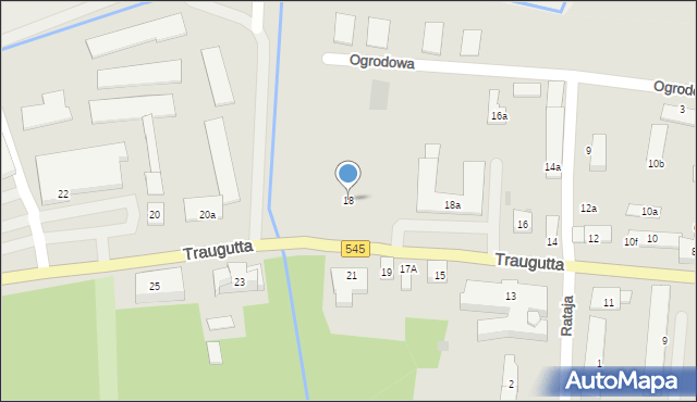 Nidzica, Traugutta Romualda, gen., 18, mapa Nidzica