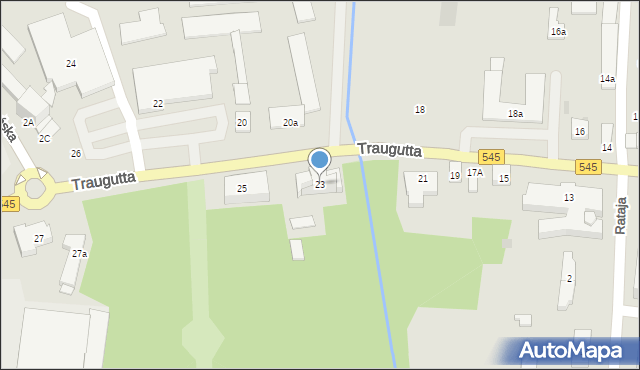 Nidzica, Traugutta Romualda, gen., 23, mapa Nidzica