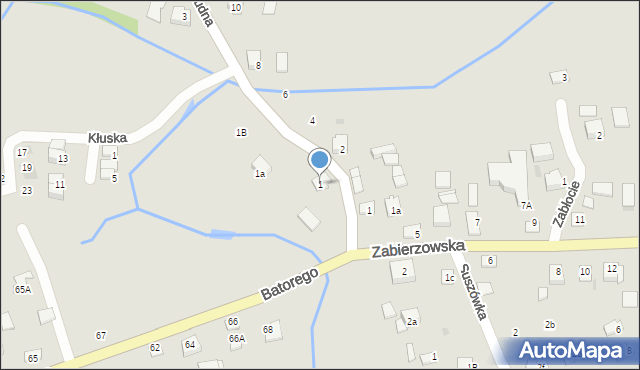 Niepołomice, Trudna, 1, mapa Niepołomice