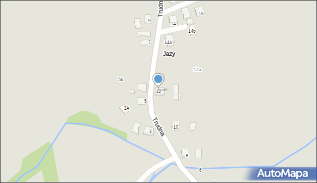 Niepołomice, Trudna, 12, mapa Niepołomice