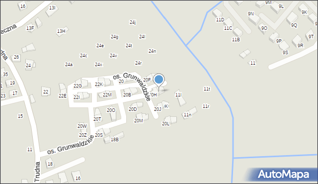 Niepołomice, Trudna, 20I, mapa Niepołomice