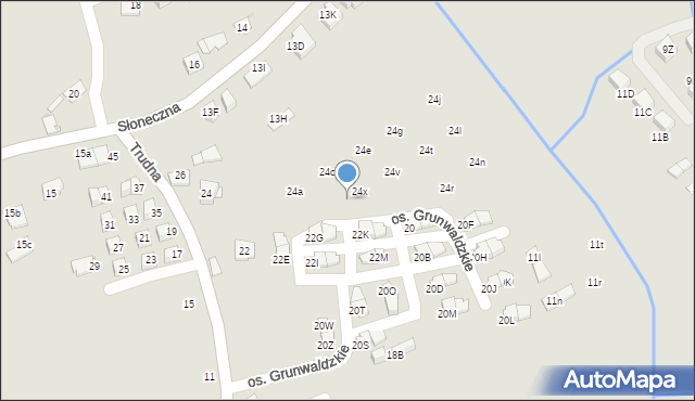 Niepołomice, Trudna, 24y, mapa Niepołomice