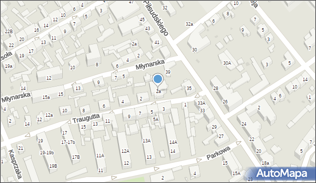Nowa Sól, Traugutta Romualda, gen., 2a, mapa Nowa Sól