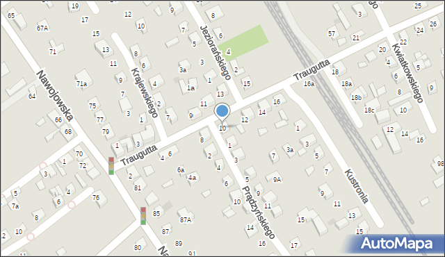 Nowy Sącz, Traugutta Romualda, gen., 10, mapa Nowego Sącza