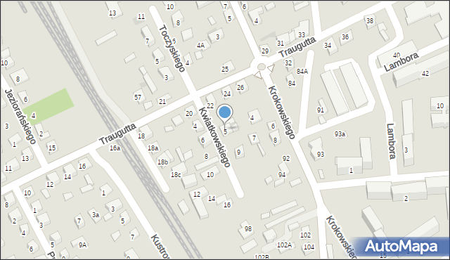 Nowy Sącz, Traugutta Romualda, gen., 22C, mapa Nowego Sącza