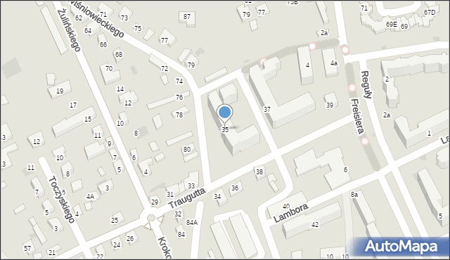 Nowy Sącz, Traugutta Romualda, gen., 35, mapa Nowego Sącza