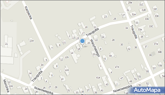 Nysa, Traugutta Romualda, gen., 18, mapa Nysy