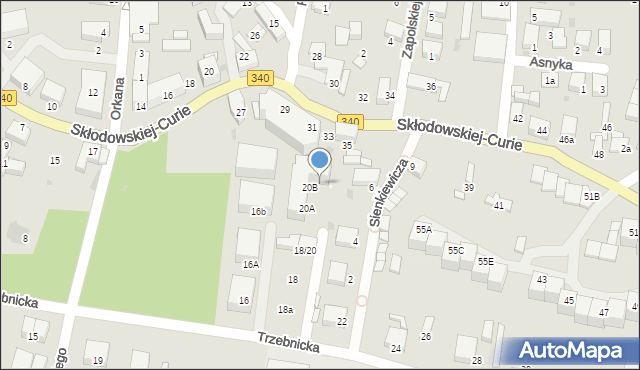 Oborniki Śląskie, Trzebnicka, 20C, mapa Oborniki Śląskie