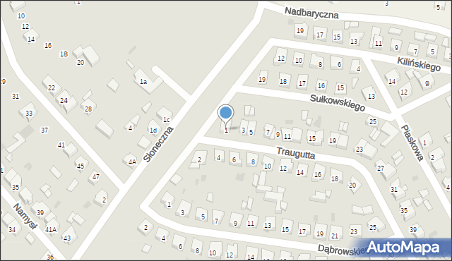 Odolanów, Traugutta Romualda, gen., 1, mapa Odolanów