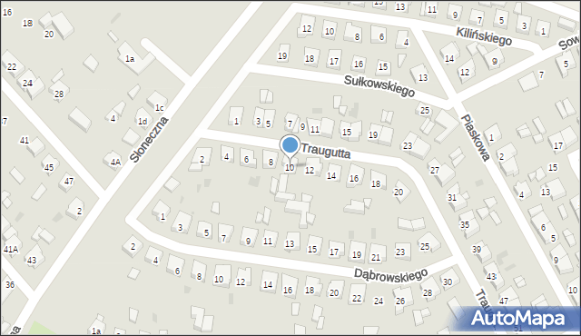 Odolanów, Traugutta Romualda, gen., 10, mapa Odolanów