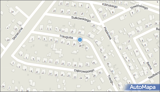 Odolanów, Traugutta Romualda, gen., 18, mapa Odolanów