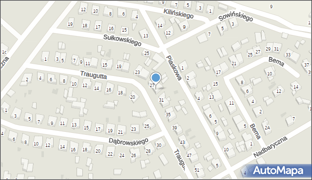 Odolanów, Traugutta Romualda, gen., 29, mapa Odolanów