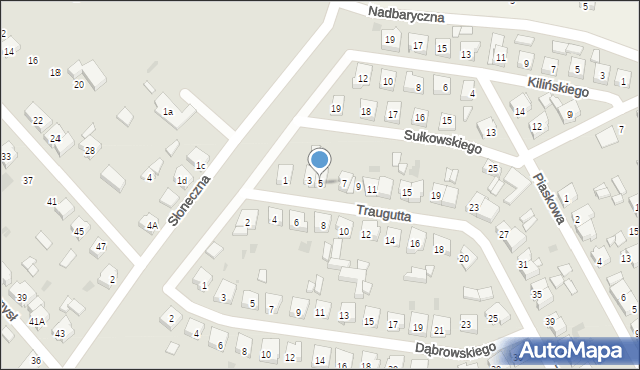 Odolanów, Traugutta Romualda, gen., 5, mapa Odolanów