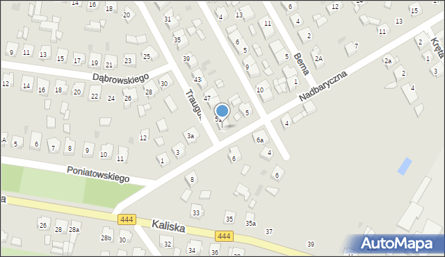 Odolanów, Traugutta Romualda, gen., 53, mapa Odolanów