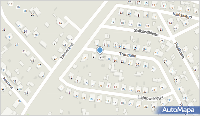 Odolanów, Traugutta Romualda, gen., 6, mapa Odolanów