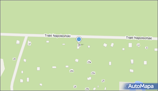 Ołdakowizna, Trakt Napoleoński, 25, mapa Ołdakowizna