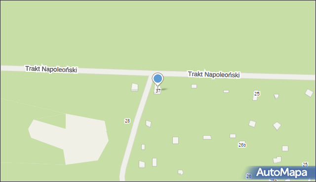 Ołdakowizna, Trakt Napoleoński, 37, mapa Ołdakowizna