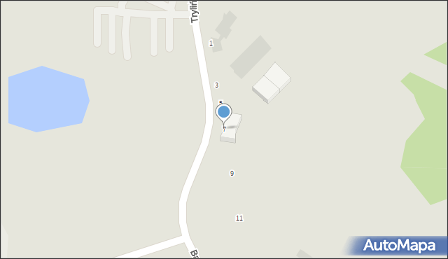 Olsztyn, Trylińskiego Władysława, 7, mapa Olsztyna