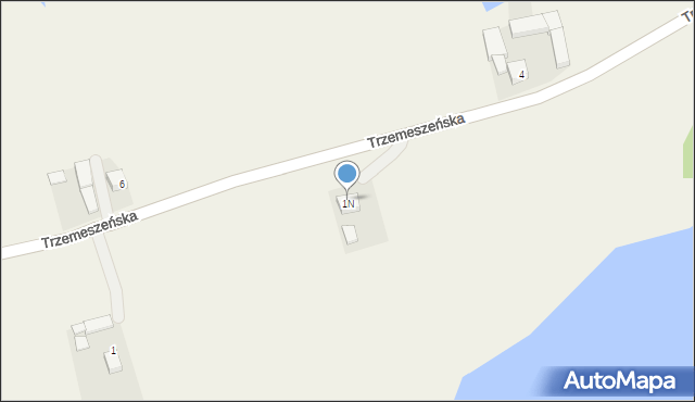 Orchowo, Trzemeszeńska, 1N, mapa Orchowo