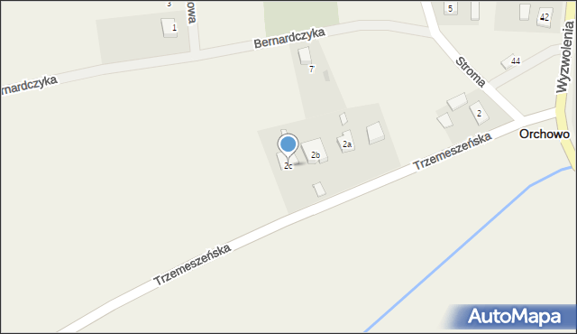 Orchowo, Trzemeszeńska, 2c, mapa Orchowo