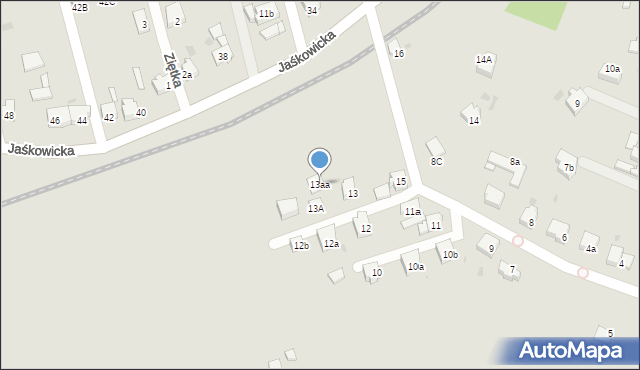 Orzesze, Traugutta Romualda, gen., 13aa, mapa Orzesze