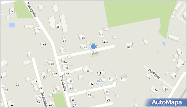 Orzesze, Traugutta Romualda, gen., 39c, mapa Orzesze