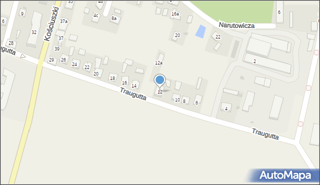 Osięciny, Traugutta Romualda, gen., 12, mapa Osięciny