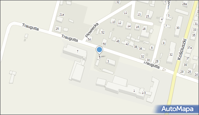 Osięciny, Traugutta Romualda, gen., 5, mapa Osięciny