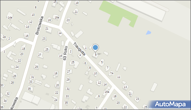 Ostrów Mazowiecka, Traugutta Romualda, gen., 3, mapa Ostrów Mazowiecka