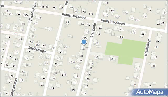 Ostrów Wielkopolski, Traugutta Romualda, gen., 27, mapa Ostrów Wielkopolski