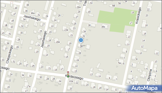 Ostrów Wielkopolski, Traugutta Romualda, gen., 28, mapa Ostrów Wielkopolski