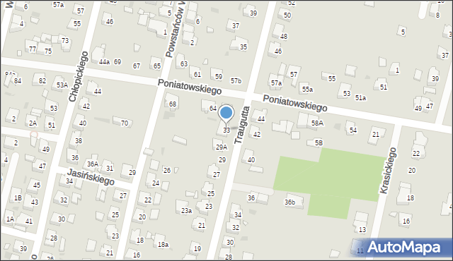 Ostrów Wielkopolski, Traugutta Romualda, gen., 33, mapa Ostrów Wielkopolski