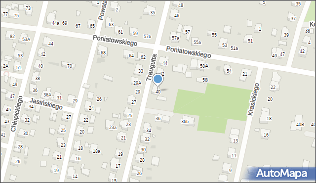 Ostrów Wielkopolski, Traugutta Romualda, gen., 40, mapa Ostrów Wielkopolski