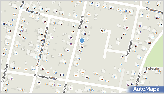 Ostrów Wielkopolski, Traugutta Romualda, gen., 52, mapa Ostrów Wielkopolski