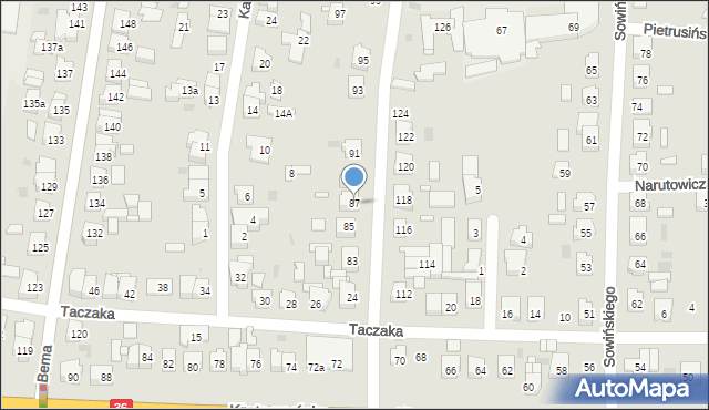 Ostrów Wielkopolski, Traugutta Romualda, gen., 87, mapa Ostrów Wielkopolski