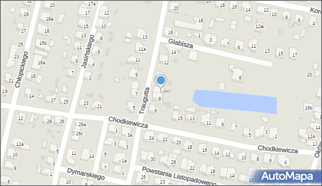 Ostrów Wielkopolski, Traugutta Romualda, gen., 8a, mapa Ostrów Wielkopolski