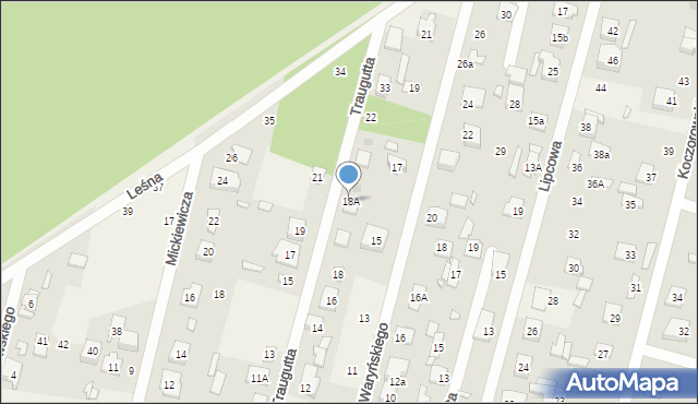 Ostrówek, Traugutta Romualda, gen., 18A, mapa Ostrówek