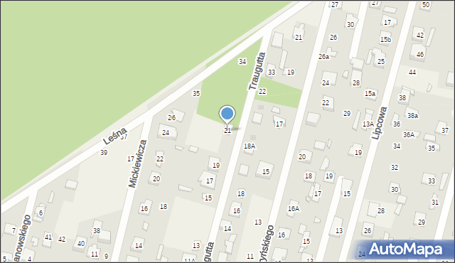 Ostrówek, Traugutta Romualda, gen., 21, mapa Ostrówek