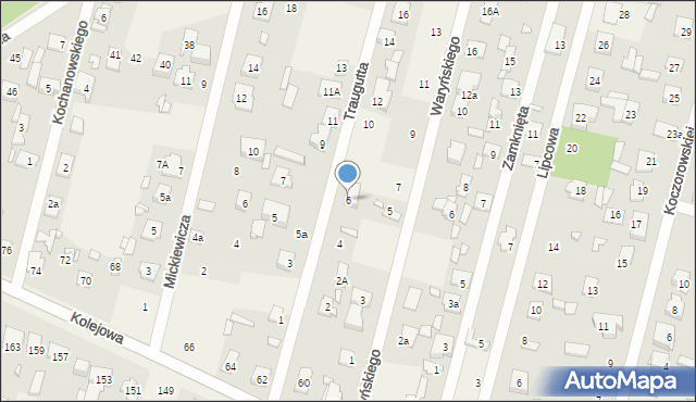 Ostrówek, Traugutta Romualda, gen., 6, mapa Ostrówek