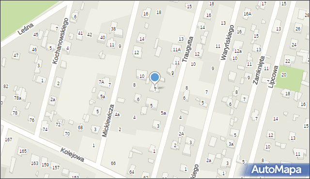 Ostrówek, Traugutta Romualda, gen., 7, mapa Ostrówek