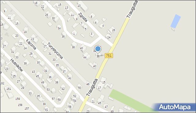 Ostrowiec Świętokrzyski, Traugutta Romualda, gen., 36, mapa Ostrowiec Świętokrzyski