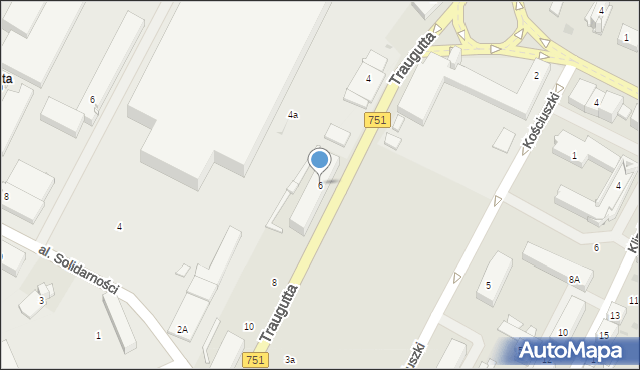 Ostrowiec Świętokrzyski, Traugutta Romualda, gen., 6, mapa Ostrowiec Świętokrzyski