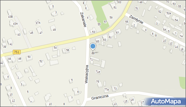 Ostrowiec Świętokrzyski, Traugutta Romualda, gen., 69, mapa Ostrowiec Świętokrzyski