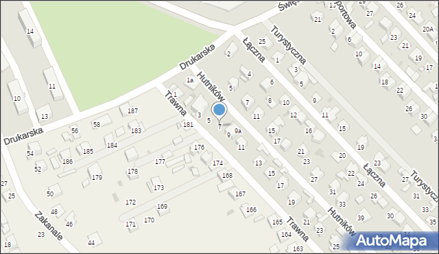 Ostrowiec Świętokrzyski, Trawna, 7, mapa Ostrowiec Świętokrzyski