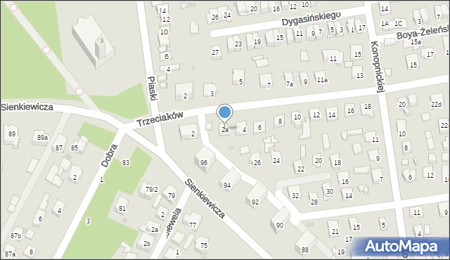 Ostrowiec Świętokrzyski, Trzeciaków, 2a, mapa Ostrowiec Świętokrzyski