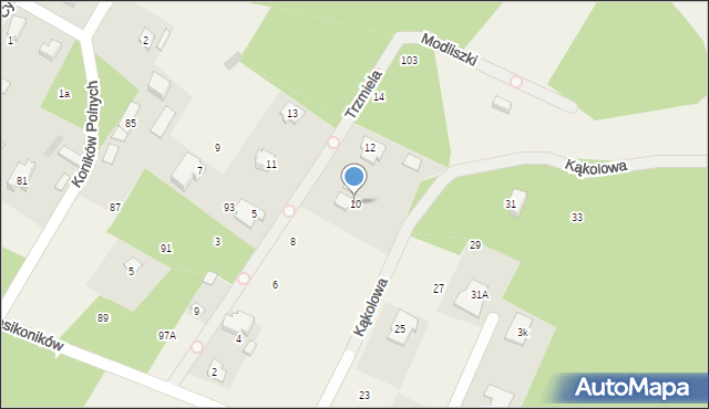 Owczarnia, Trzmiela, 10, mapa Owczarnia