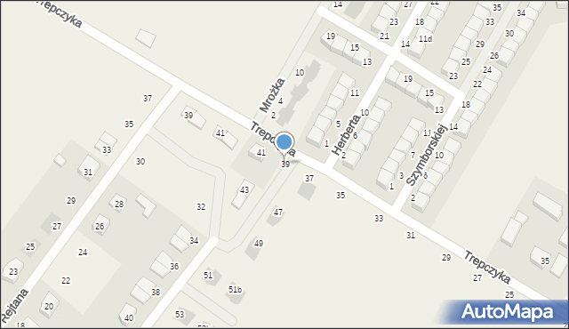 Pępowo, Trepczyka Jana, 39, mapa Pępowo