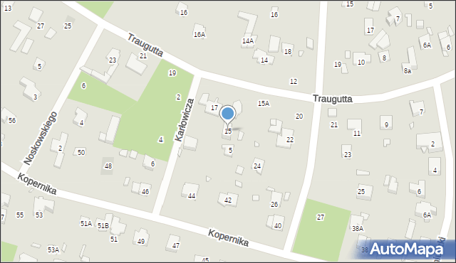 Piaseczno, Traugutta Romualda, gen., 15, mapa Piaseczno